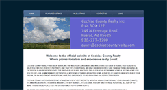 Desktop Screenshot of cochisecountyrealty.com